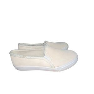 Keds cream slip on sneakers with faux shearling lining women’s size 9